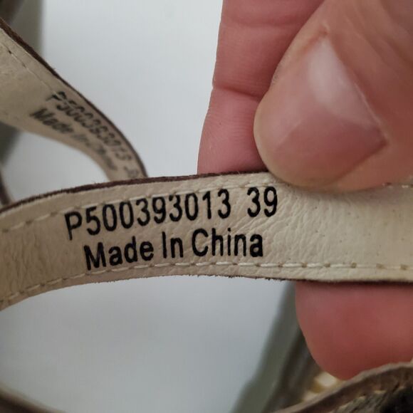 Fly London Yoel Olive Green Leather Lug Sole Peep Toe Wedge Shoes 8 - Picture 11 of 12